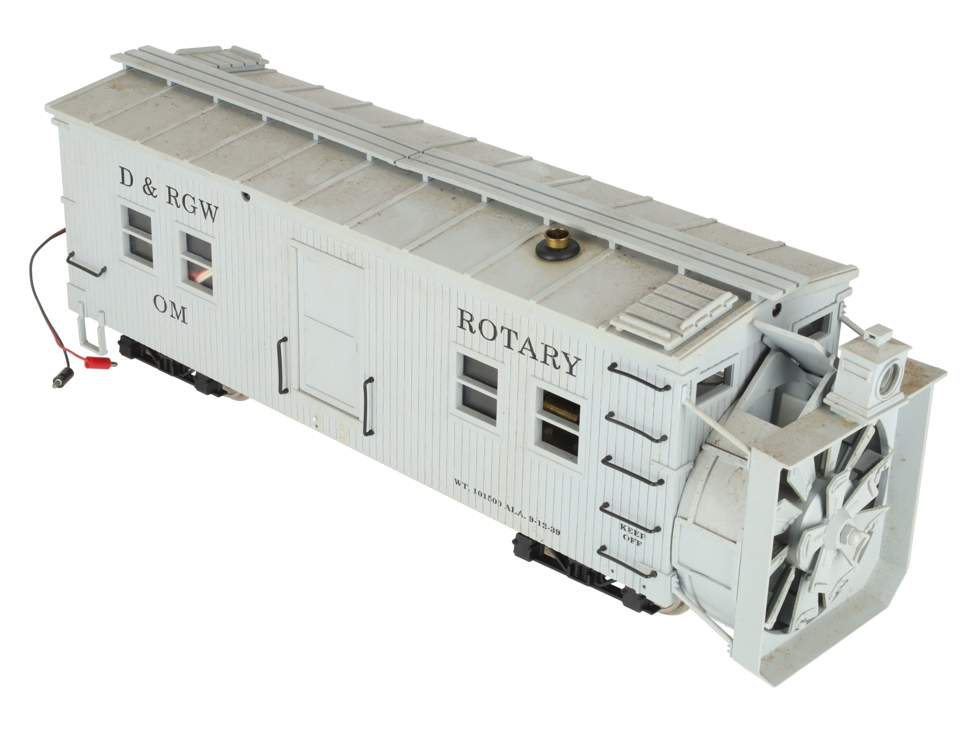 USA Trains R2100 G D&RGW Rotary Snow Plow with Sound - Metal Wheels VG/Box