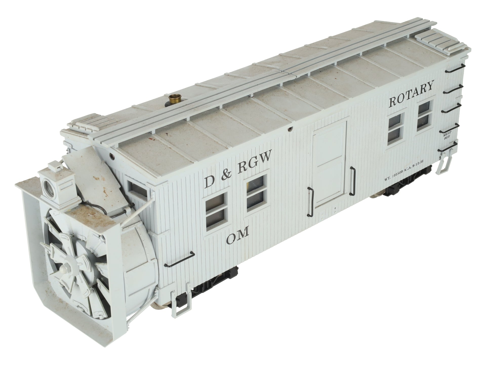 USA Trains R2100 G D&RGW Rotary Snow Plow with Sound - Metal Wheels VG/Box