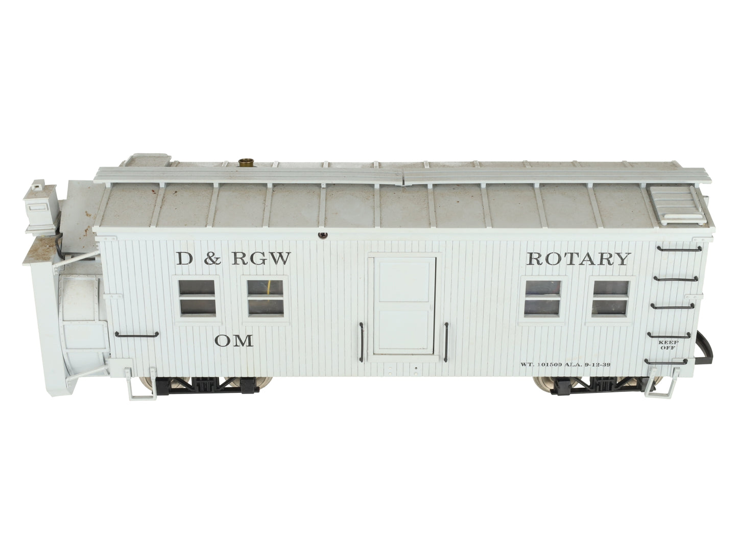 USA Trains R2100 G D&RGW Rotary Snow Plow with Sound - Metal Wheels VG/Box