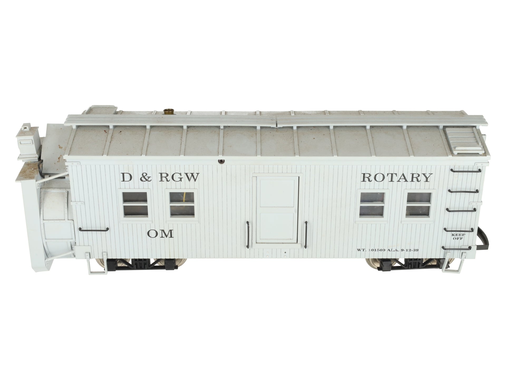 USA Trains R2100 G D&RGW Rotary Snow Plow with Sound - Metal Wheels VG/Box