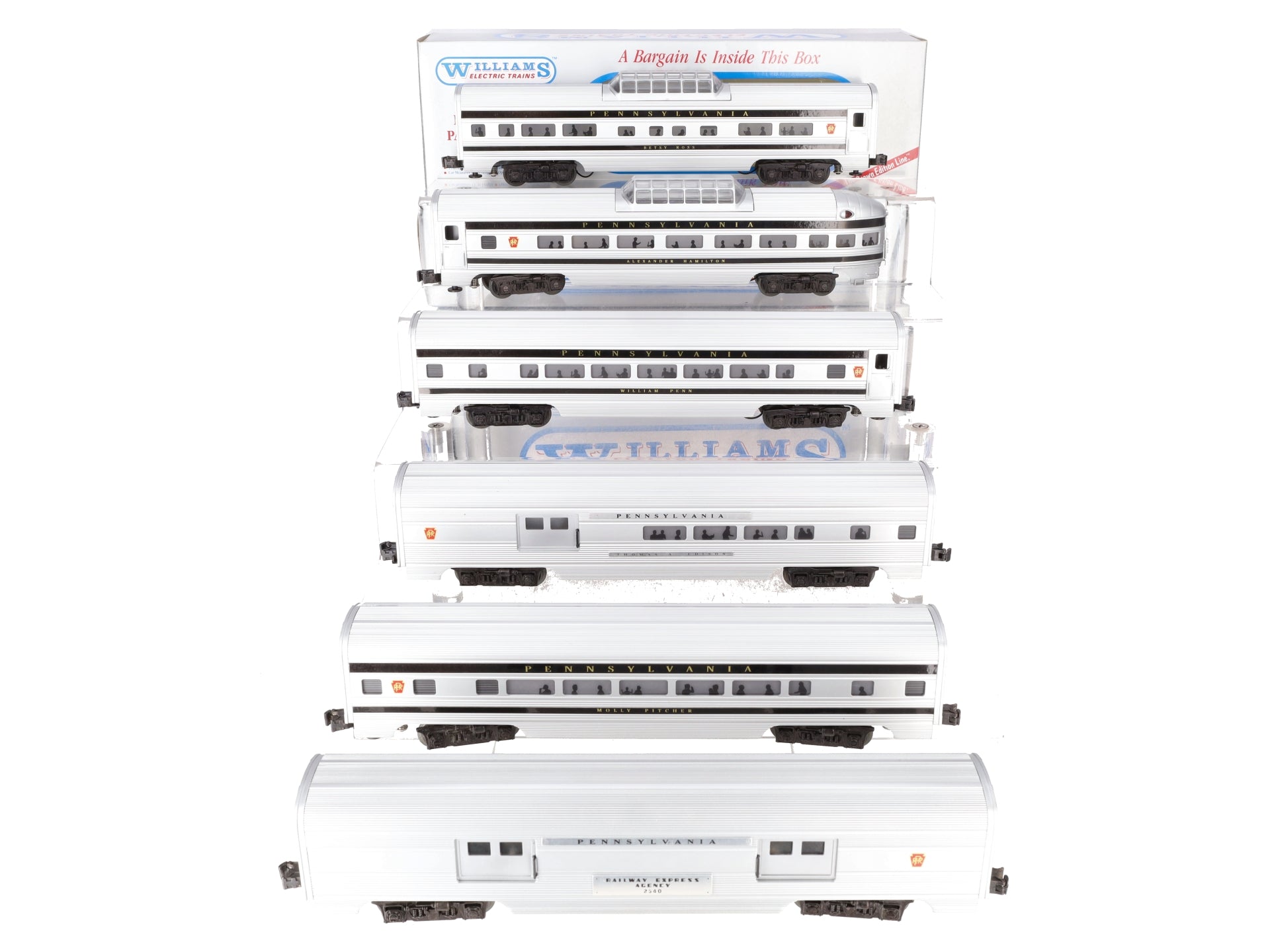 Williams LL609 O Pennsylvania Luxury Liner Passenger Car Set (Set of 6) EX/Box