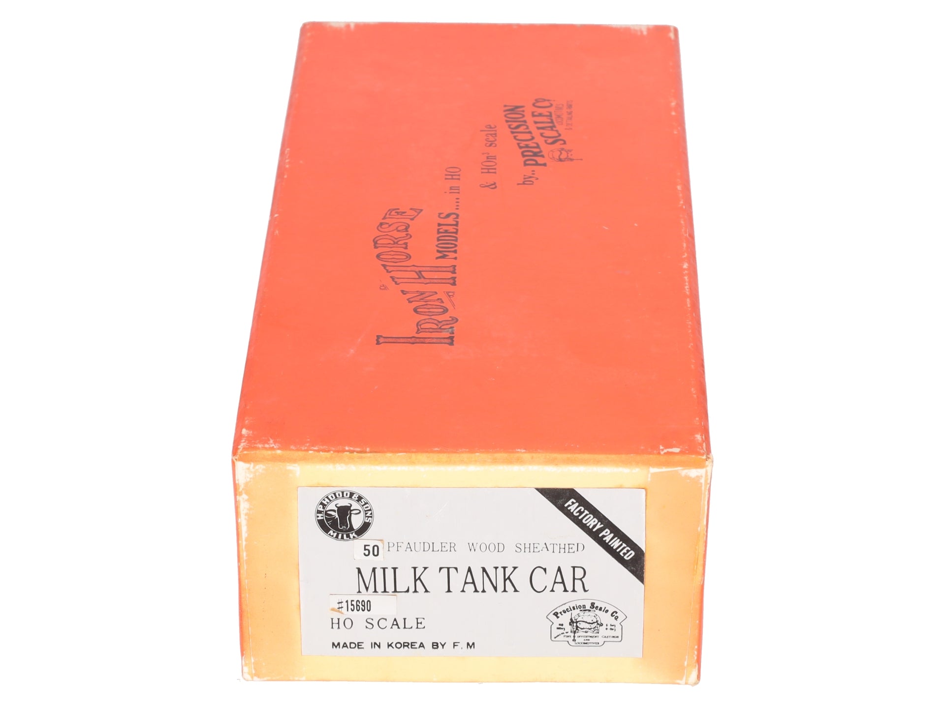 Precision Scale Co. 15690 HO Custom Hood's Wood Sheathed Milk Tank Car- F/P EX/Box