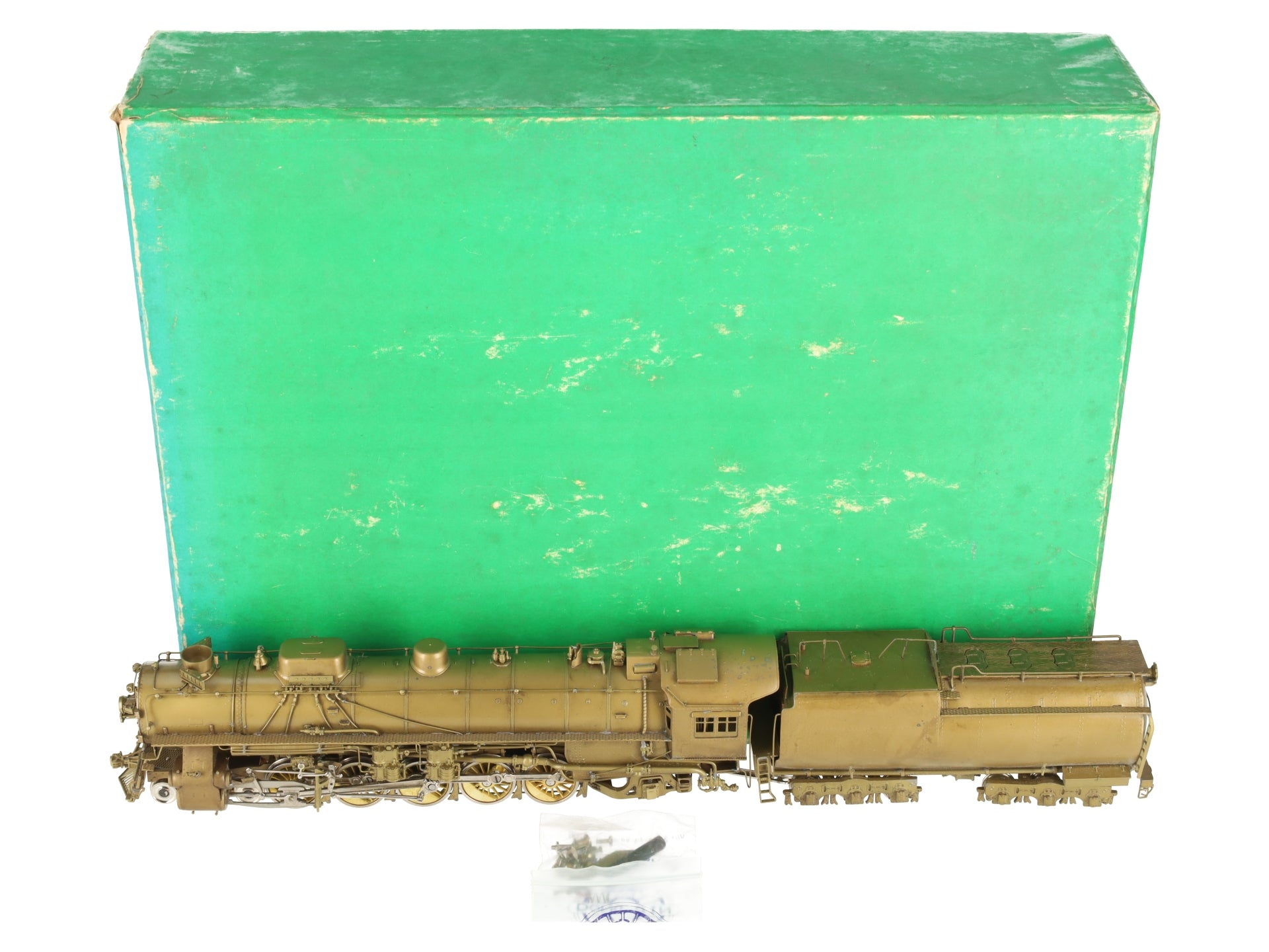 Overland UP 5090 HO BRASS Union Pacific 4-10-2 Steam Engine w/Tender -Unpainted EX/Box