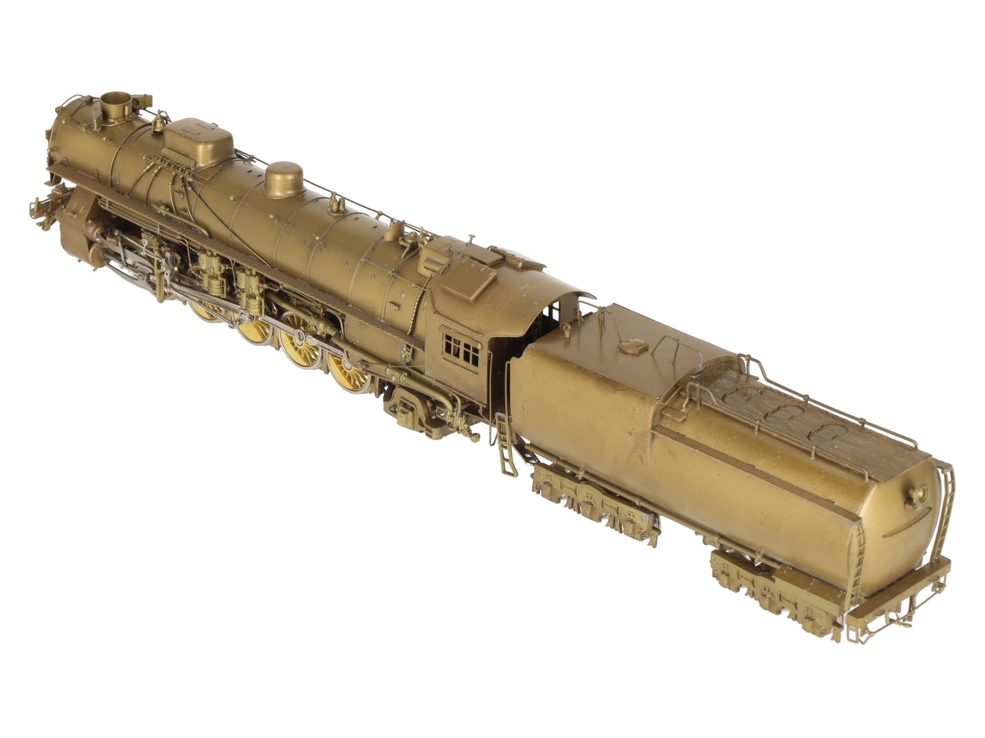 Overland UP 5090 HO BRASS Union Pacific 4-10-2 Steam Engine w/Tender -Unpainted EX/Box