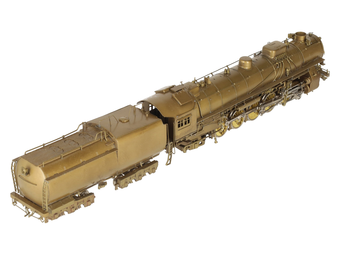 Overland UP 5090 HO BRASS Union Pacific 4-10-2 Steam Engine w/Tender -Unpainted EX/Box