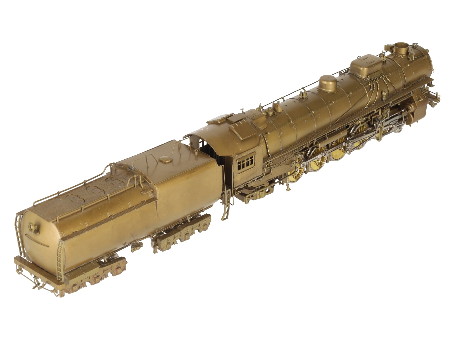 Overland UP 5090 HO BRASS Union Pacific 4-10-2 Steam Engine w/Tender -Unpainted EX/Box