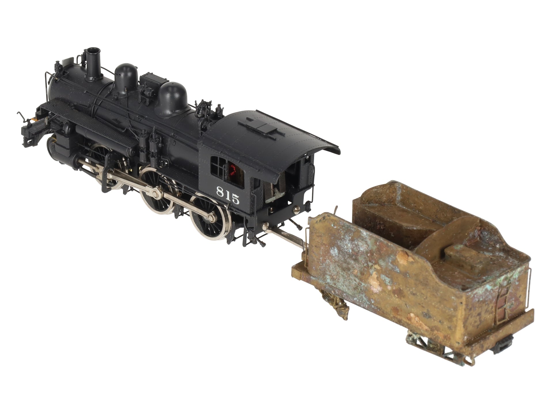 Pacific Fast Mail HO BRASS B&M B-15 2-6-0 Steam Locomotive & Tender-Painted/Box