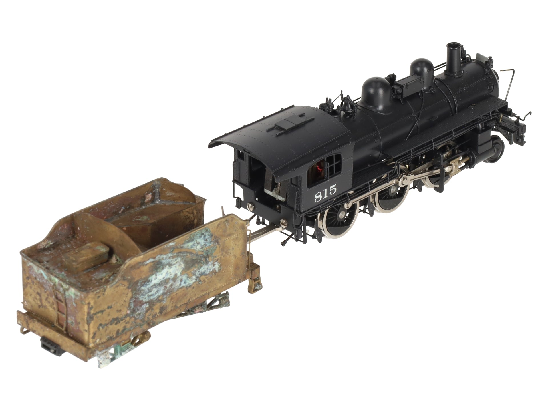 Pacific Fast Mail HO BRASS B&M B-15 2-6-0 Steam Locomotive & Tender-Painted/Box