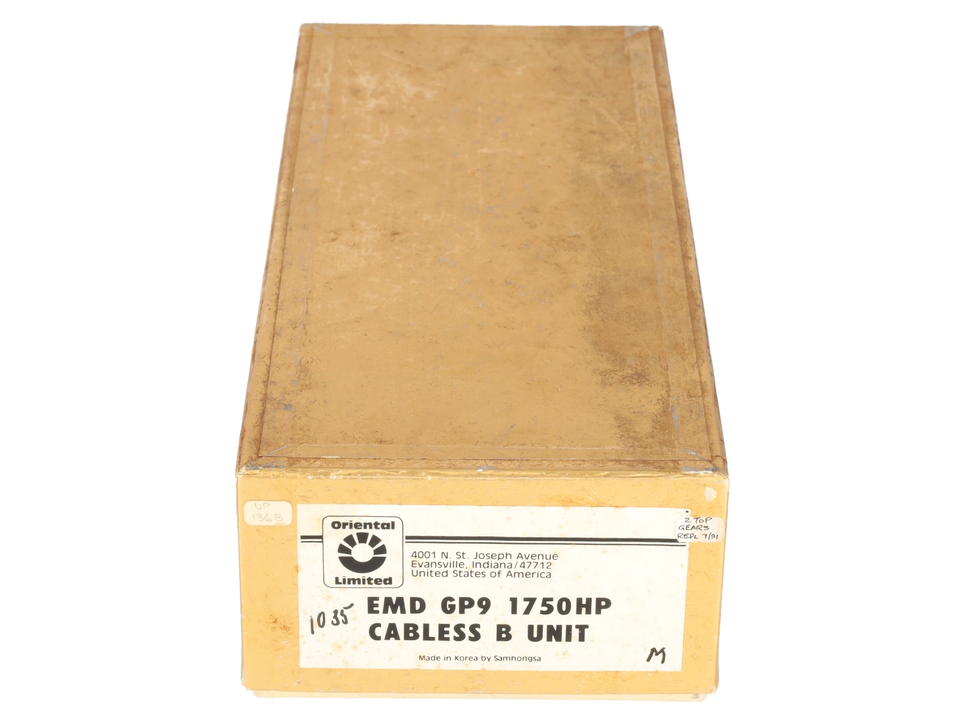 Oriental Limited HO BRASS EMD GP9 Cabless B Unit Diesel Locomotive - Unpainted EX/Box