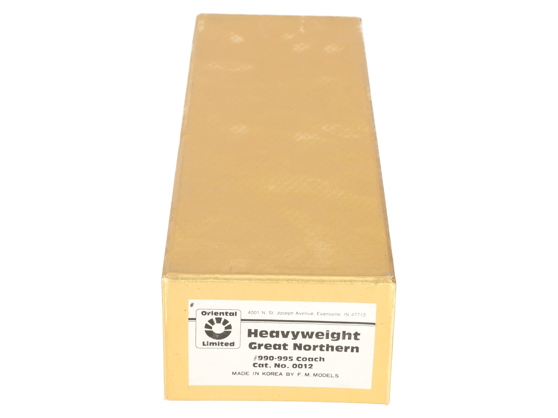 Oriental Limited 0012 HO BRASS Heavyweight Great Northern Coach -Unpainted EX/Box