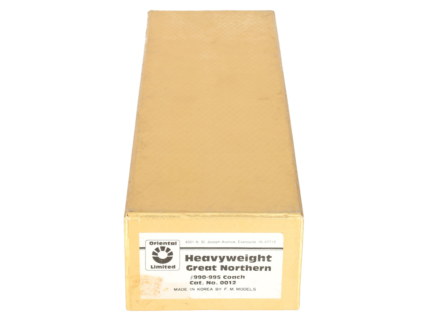 Oriental Limited 0012 HO BRASS Heavyweight Great Northern Coach -Unpainted EX/Box