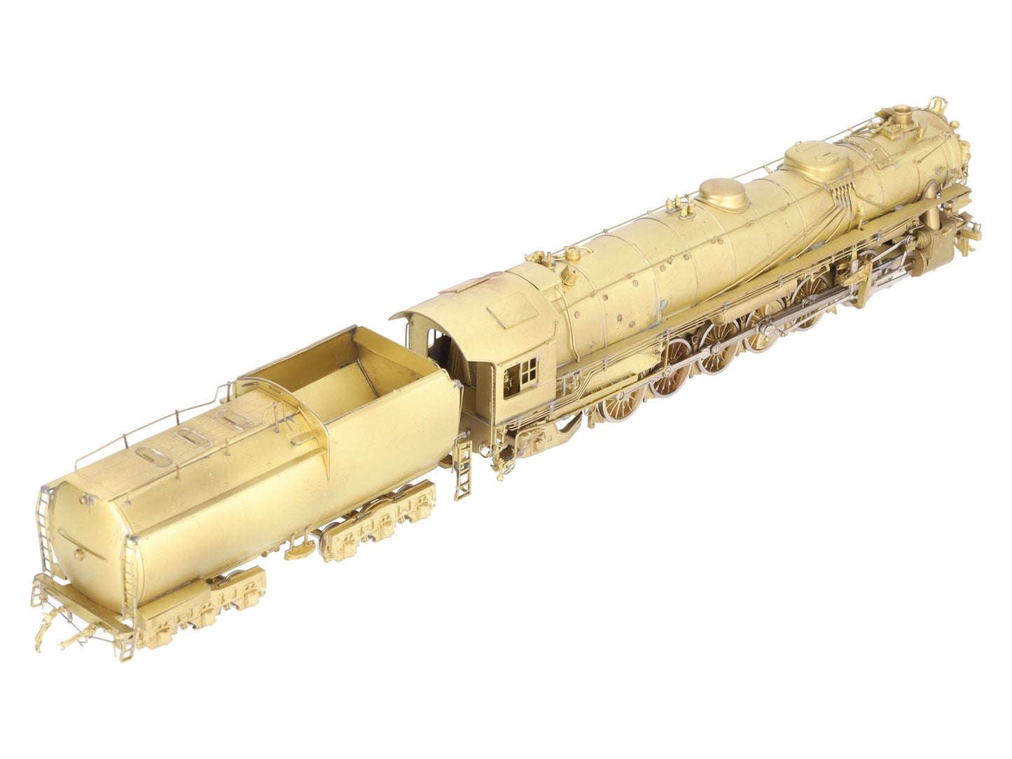 Sunset Models 9000 HO Scale BRASS UP 4-12-2 Steam Locomotive & Tender- Unpainted EX/Box