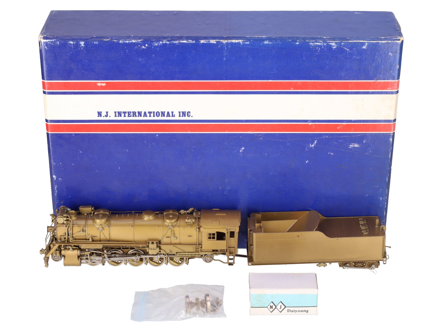 Custom NJ Brass ST985 HO BRASS B&M S-1 [Coffin] 2-10-2 Steam Loco w/ Tender- U/P EX/Box