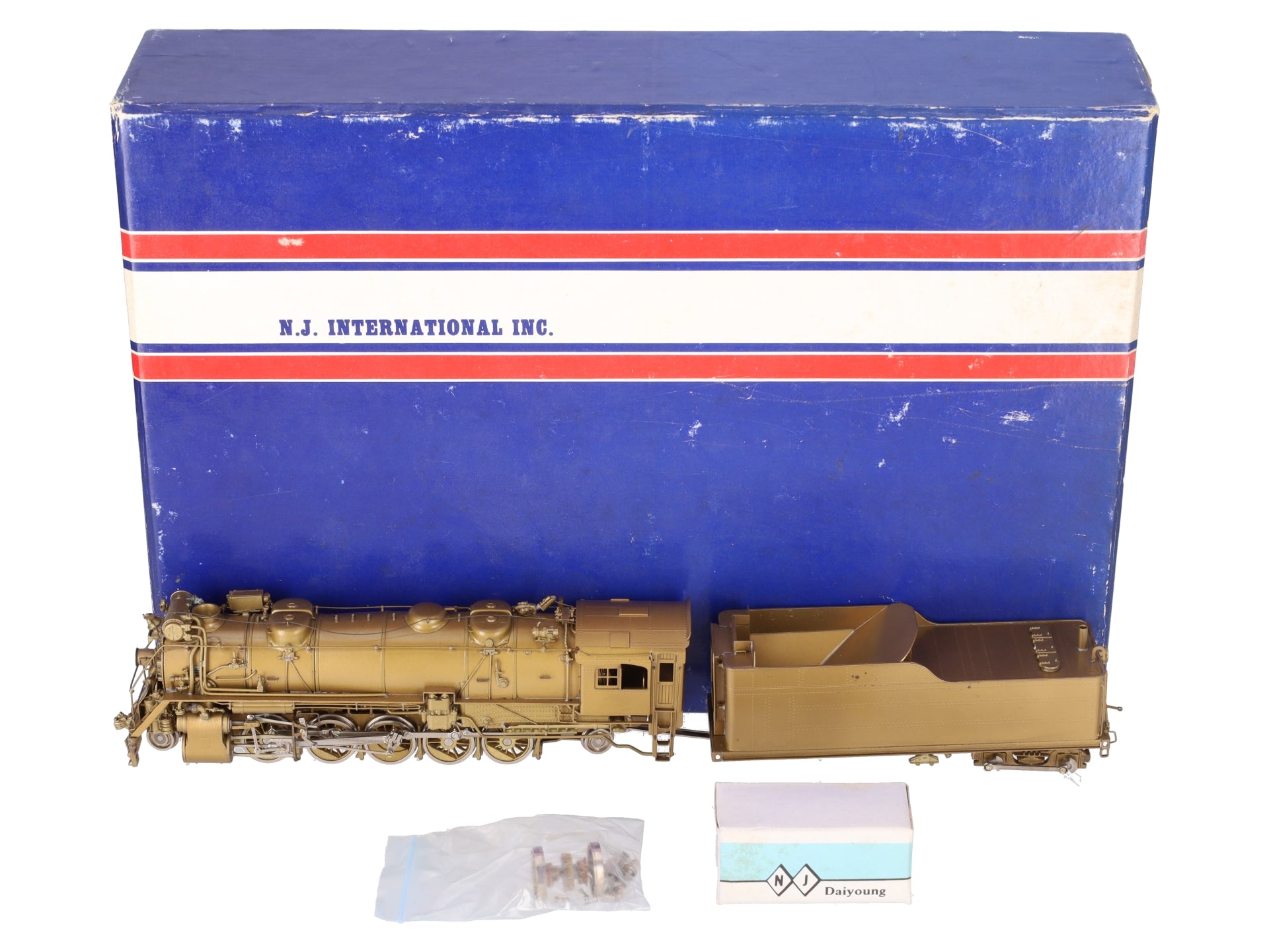 Custom NJ Brass ST985 HO BRASS B&M S-1 [Coffin] 2-10-2 Steam Loco w/ Tender- U/P EX/Box