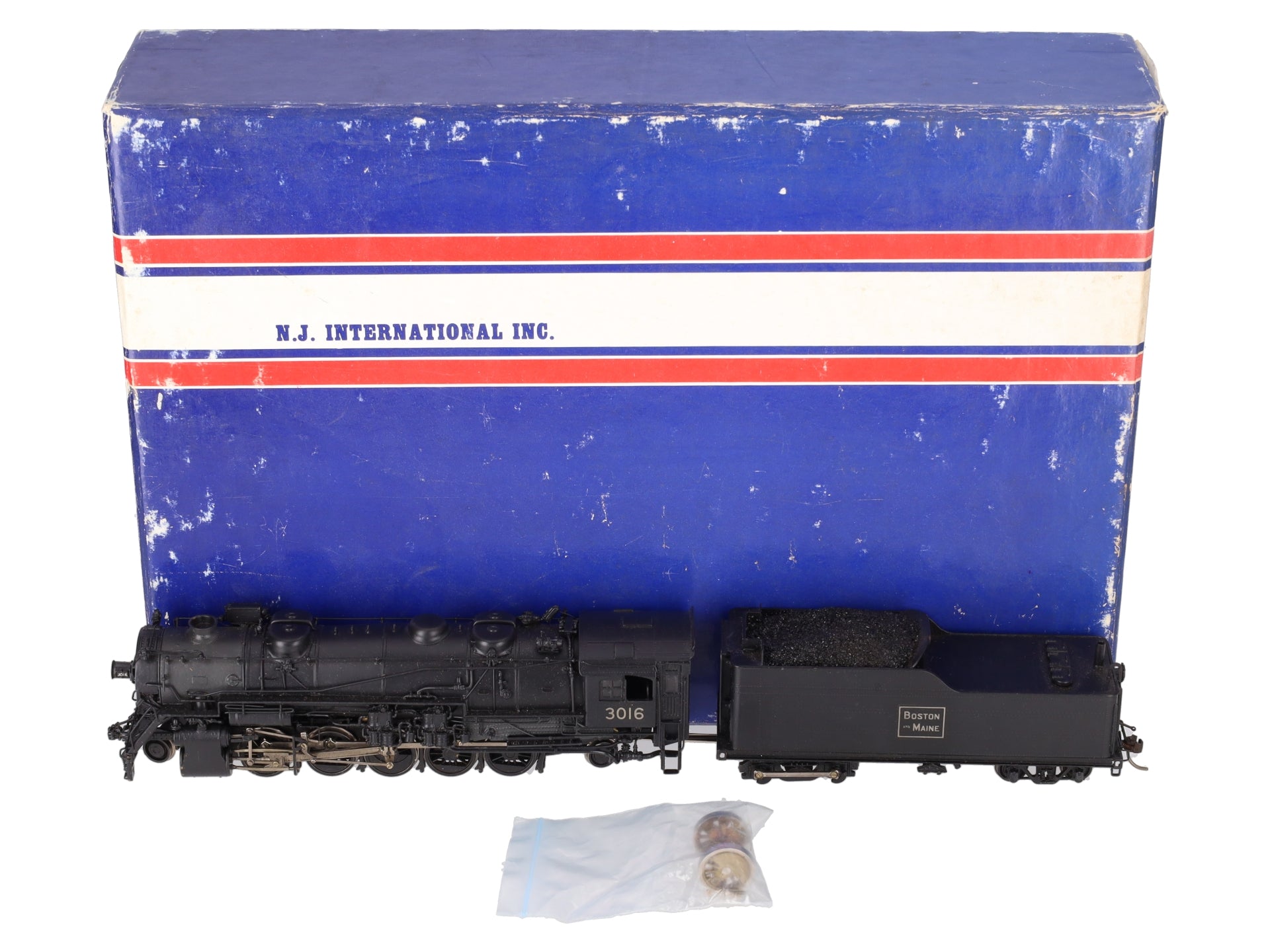 Custom NJ Brass ST895C HO BRASS B&M S-1 [Coffin] 2-10-2 Loco w/ Tender- Painted/Box