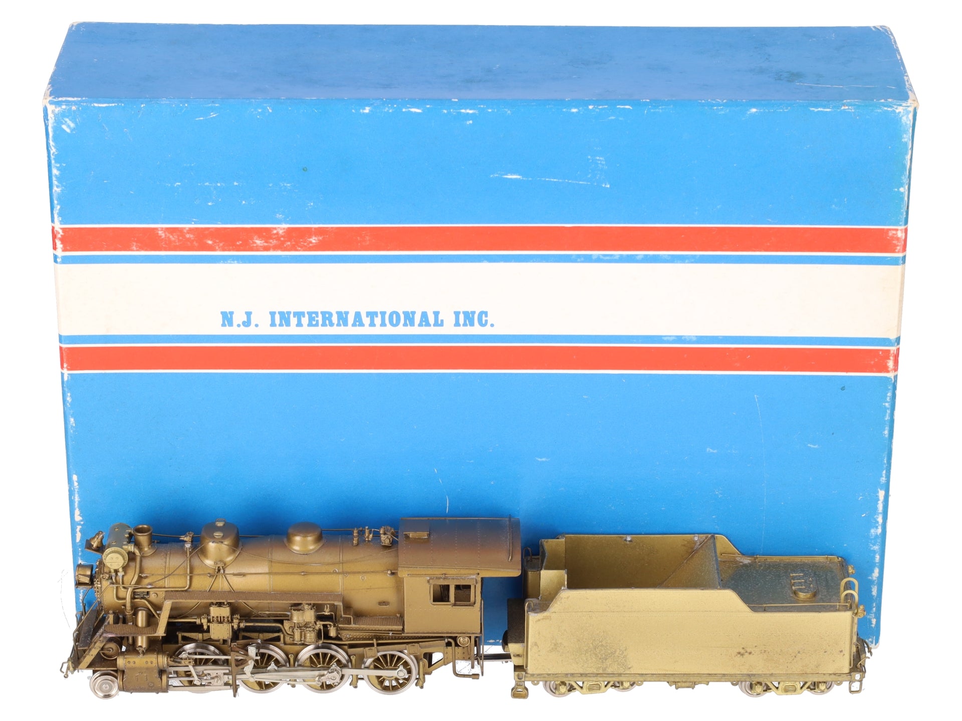 Custom NJ Brass 933C HO BRASS CV M-3a 2-8-0 Steam Locomotive- Unpainted EX/Box