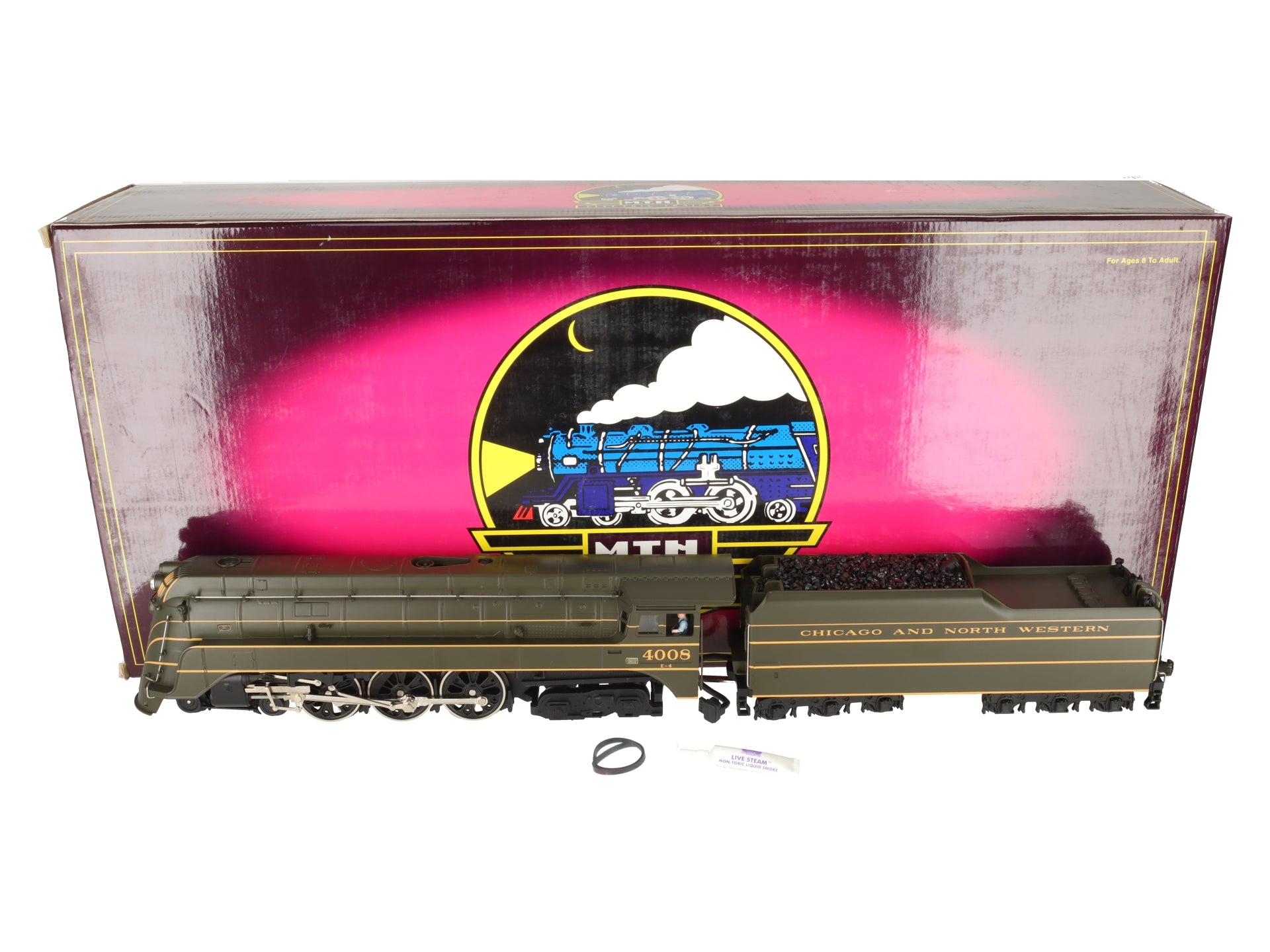 MTH 20-3034-1 O CNW 4-6-4 E-4 Hudson Steam Locomotive & Tender w/PS1 #4008 LN/Box