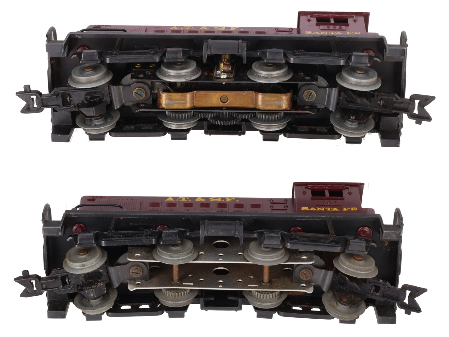 Marx 1998 Vintage O Gauge AT&SF Alco S-3 Diesel Switcher & Dummy Unit (Set of 2) VG