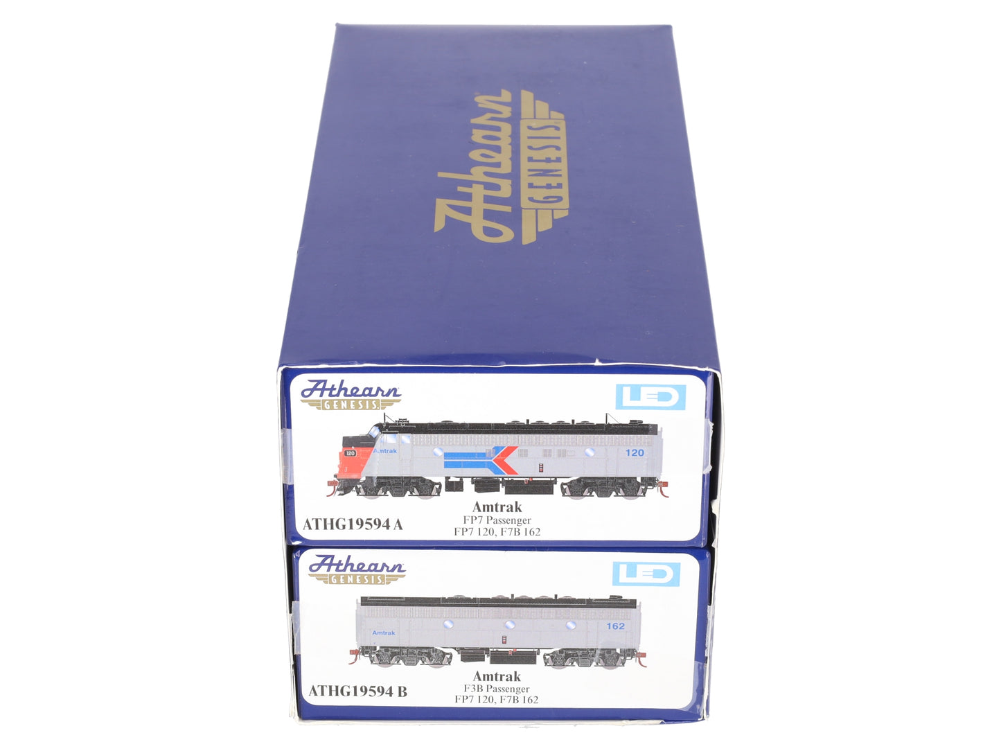 Athearn ATHG19594 HO Scale Amtrak FP7/F7B Diesel Locomotive (Set Of 2) EX/Box