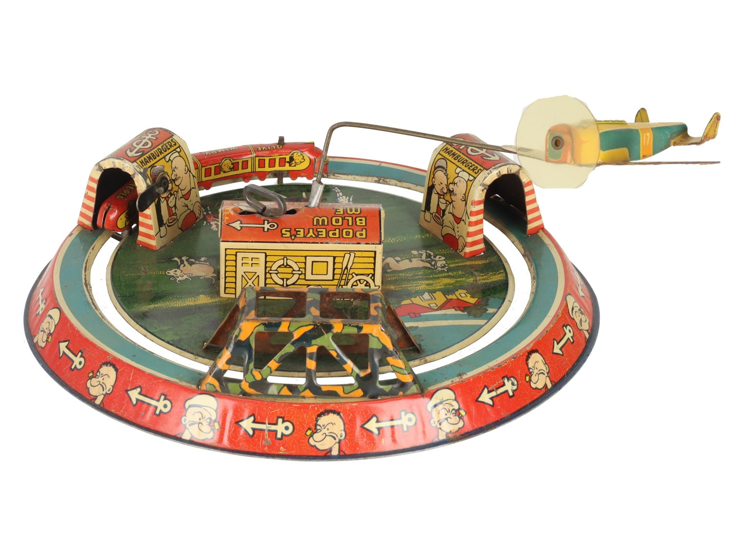 Marx Vintage Tin Litho Popeye Express Wind-up Toy VG/Box