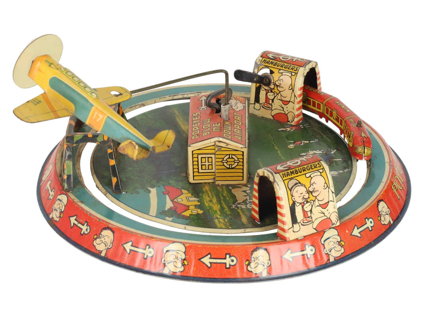Marx Vintage Tin Litho Popeye Express Wind-up Toy VG/Box
