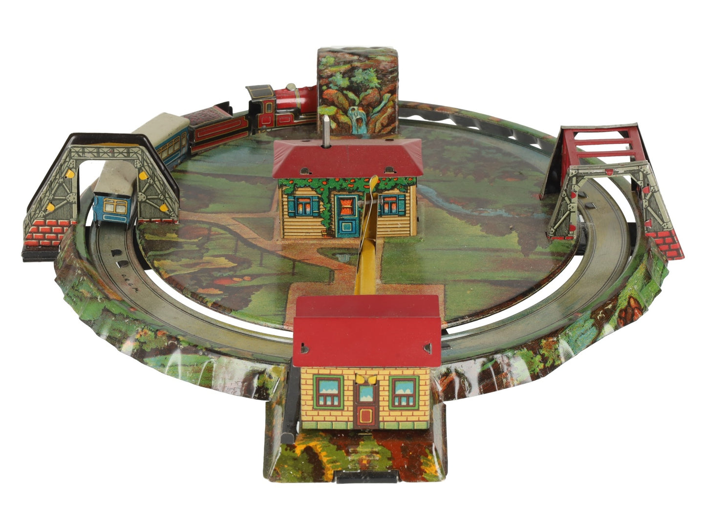 Johann Distler Miniature Scenic Railway Mechanical Wind-up Toy #536 VG