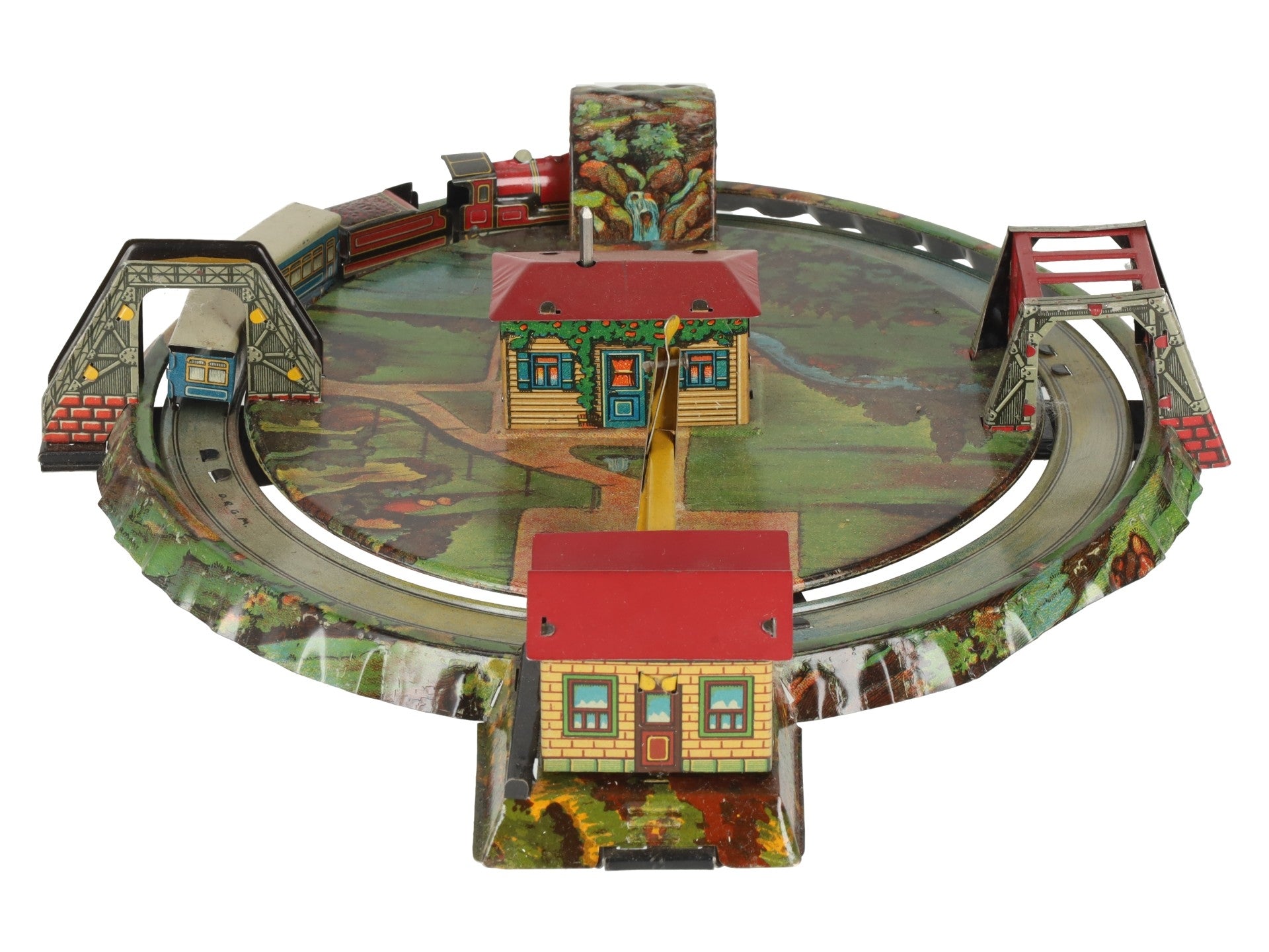 Johann Distler Miniature Scenic Railway Mechanical Wind-up Toy #536 VG