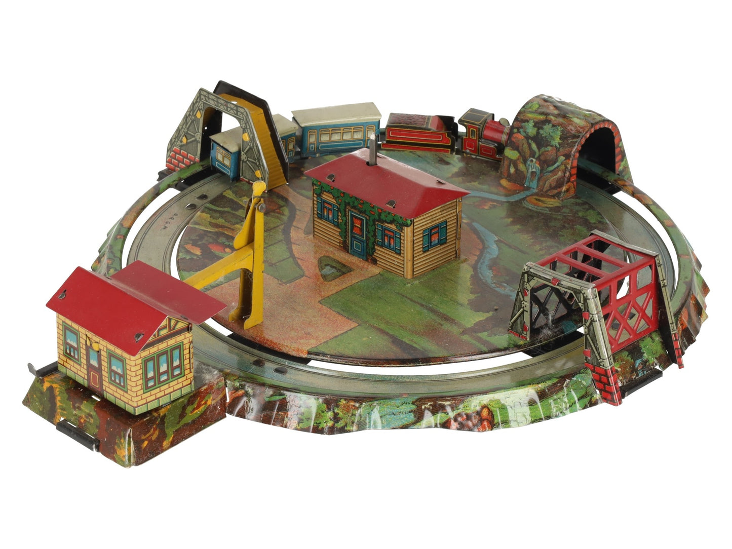 Johann Distler Miniature Scenic Railway Mechanical Wind-up Toy #536 VG