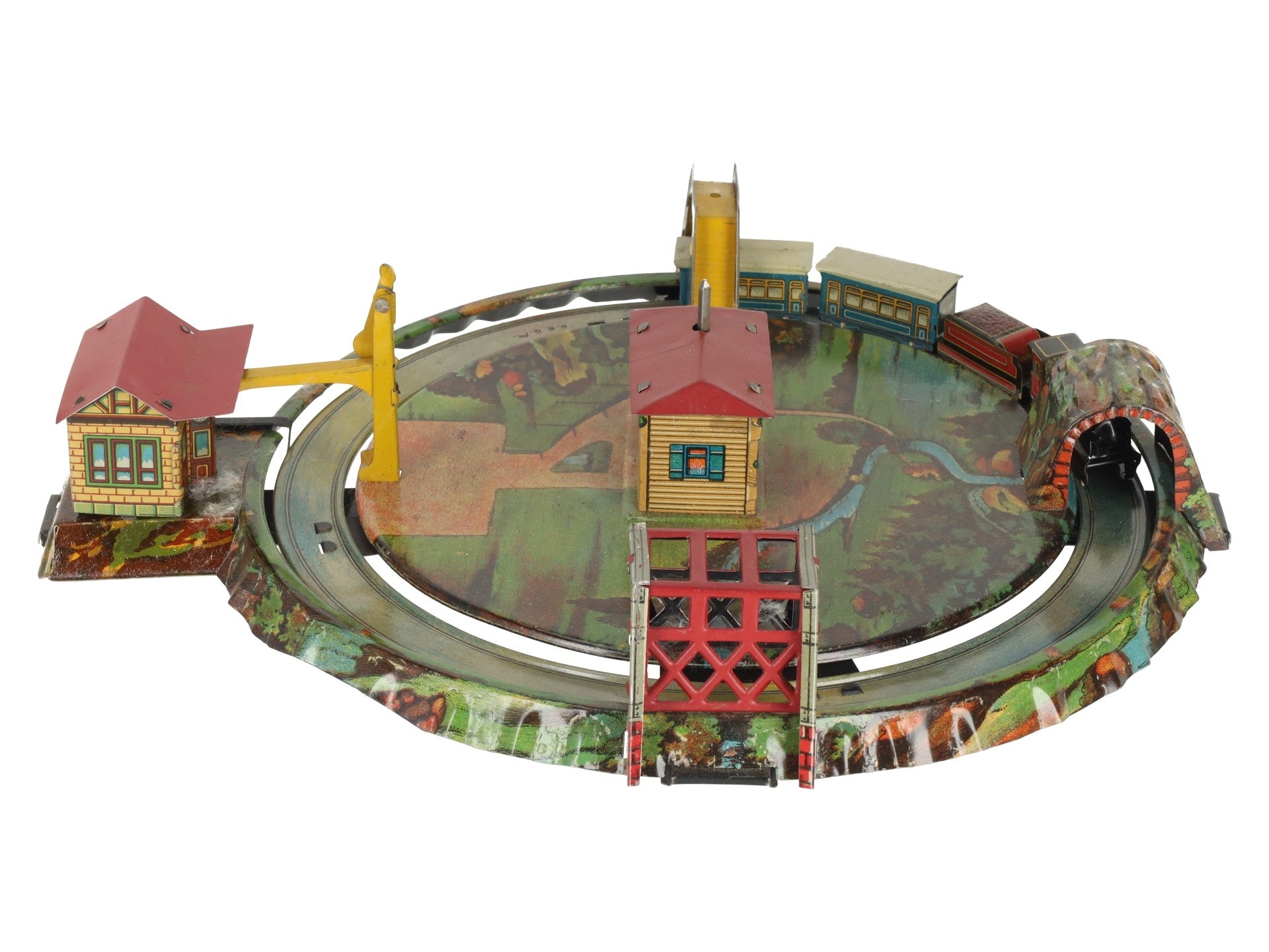 Johann Distler Miniature Scenic Railway Mechanical Wind-up Toy #536 VG