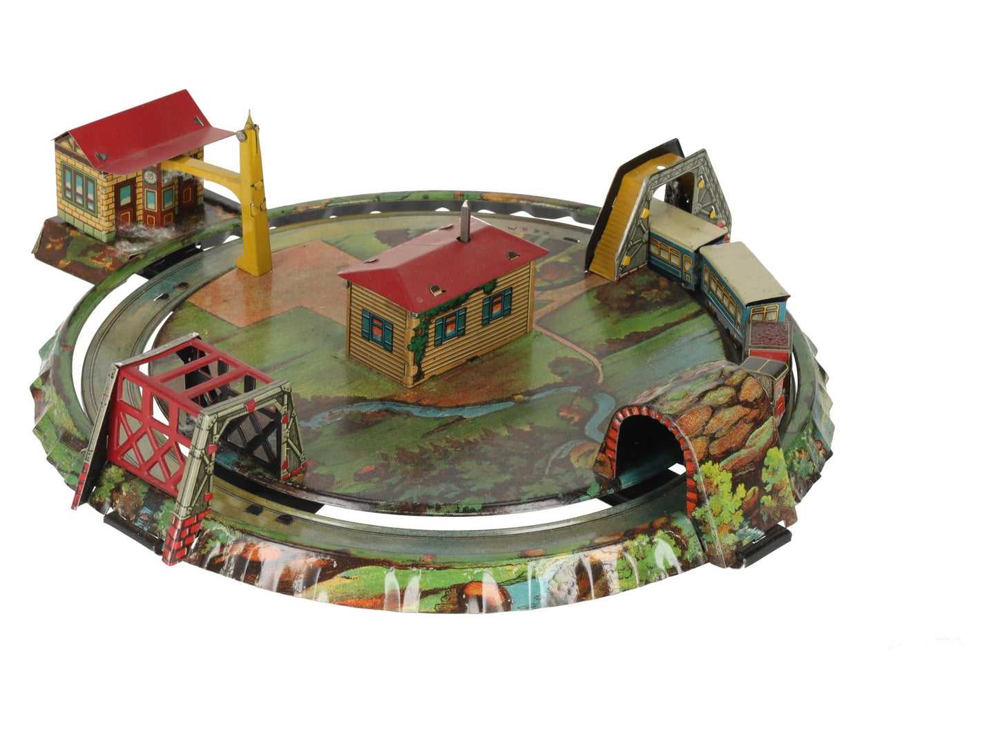 Johann Distler Miniature Scenic Railway Mechanical Wind-up Toy #536 VG