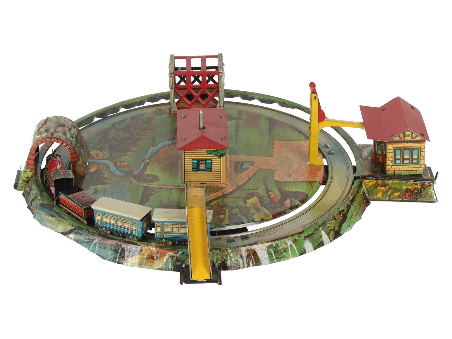Johann Distler Miniature Scenic Railway Mechanical Wind-up Toy #536 VG