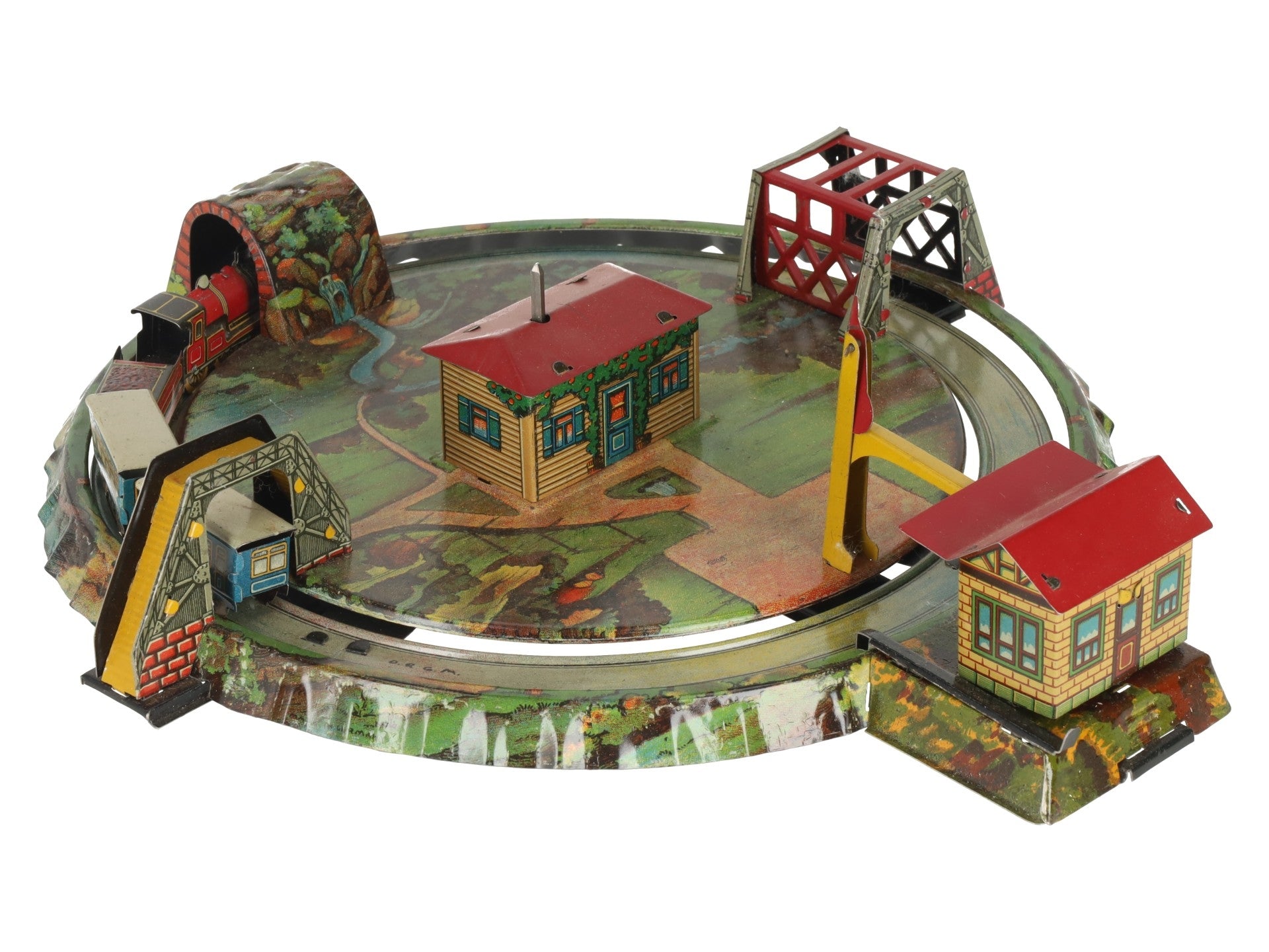 Johann Distler Miniature Scenic Railway Mechanical Wind-up Toy #536 VG