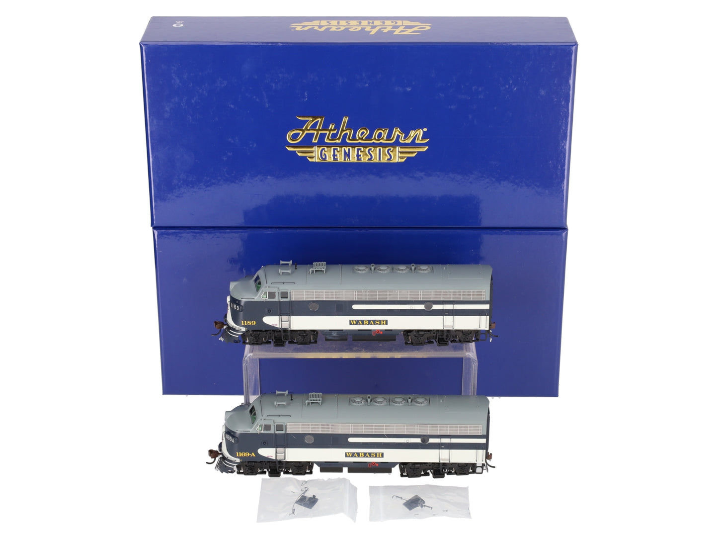 Athearn ATHG19591 HO Scale Wabash F7A/F7A Diesel Locomotive 1189 & 1189A Set EX/Box