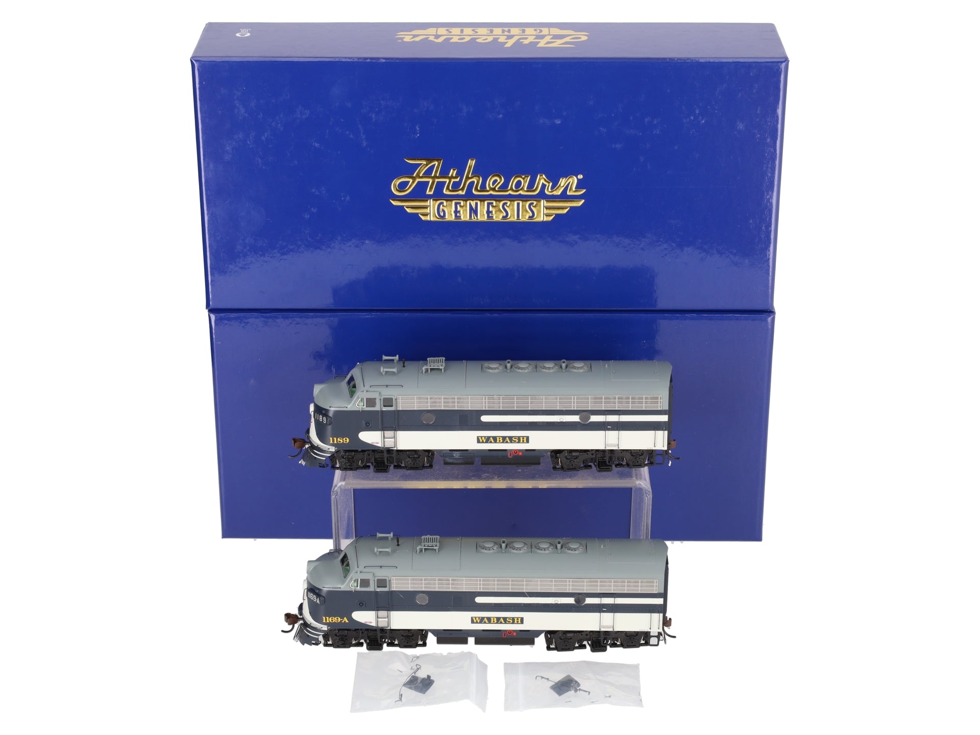 Athearn ATHG19591 HO Scale Wabash F7A/F7A Diesel Locomotive 1189 & 1189A Set EX/Box