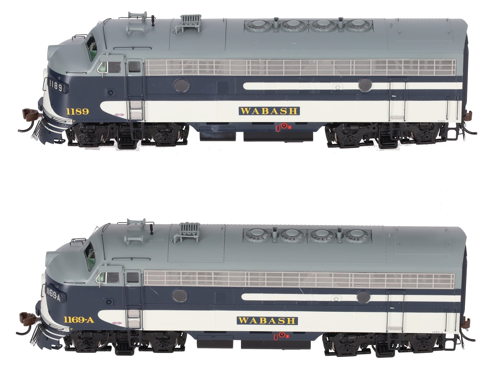 Athearn ATHG19591 HO Scale Wabash F7A/F7A Diesel Locomotive 1189 & 1189A Set EX/Box