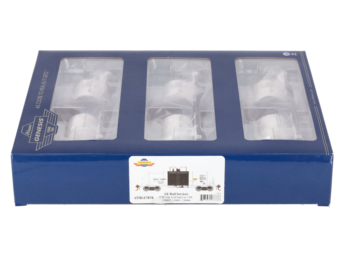 Athearn G17878 HO Scale NATX 13,600-Gallon Acid Tank Cars (Set of 3) EX/Box