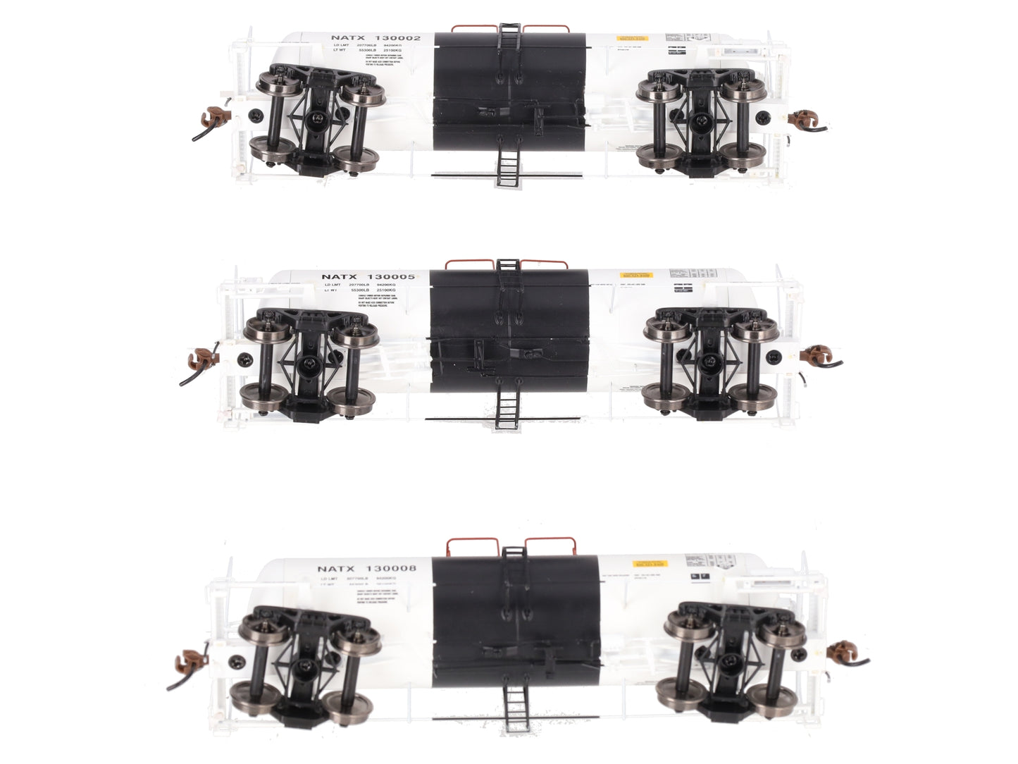 Athearn G17878 HO Scale NATX 13,600-Gallon Acid Tank Cars (Set of 3) EX/Box