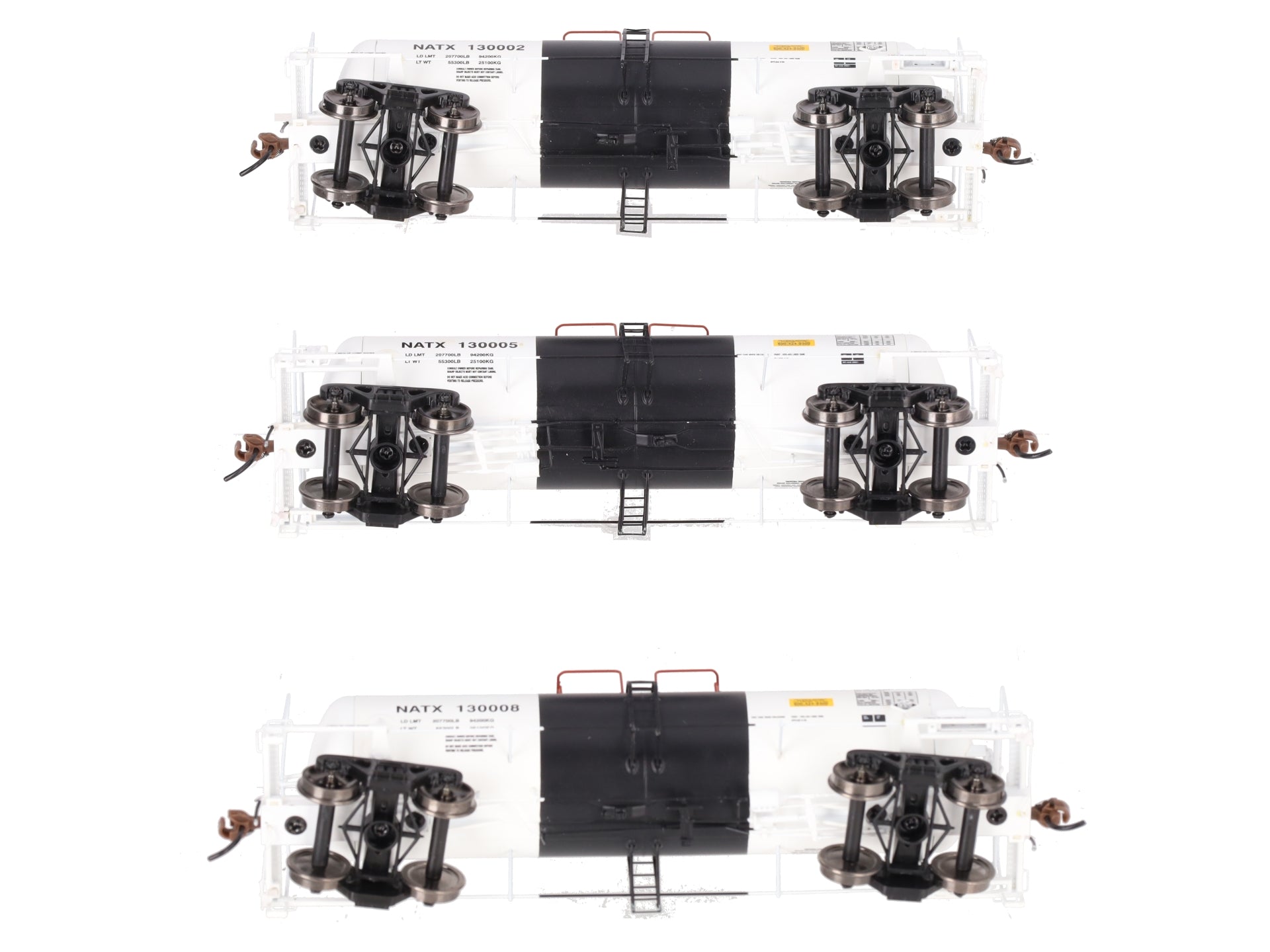 Athearn G17878 HO Scale NATX 13,600-Gallon Acid Tank Cars (Set of 3) EX/Box