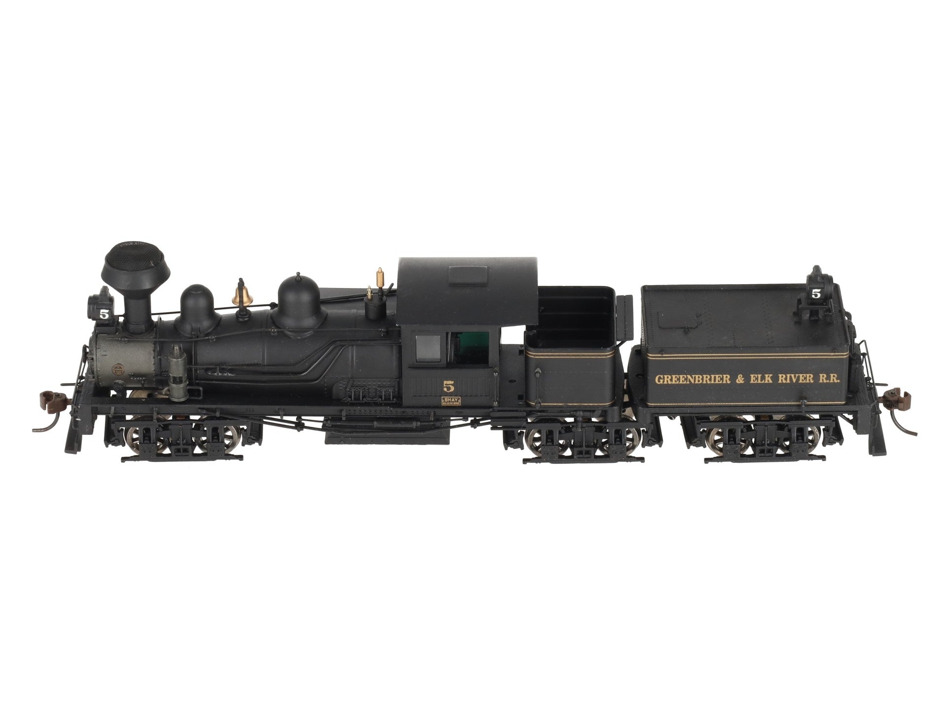 Bachmann 81903 HO Greenbrier & Elk River 80-Ton Wood Cab Three Truck Steam Shay EX/Box