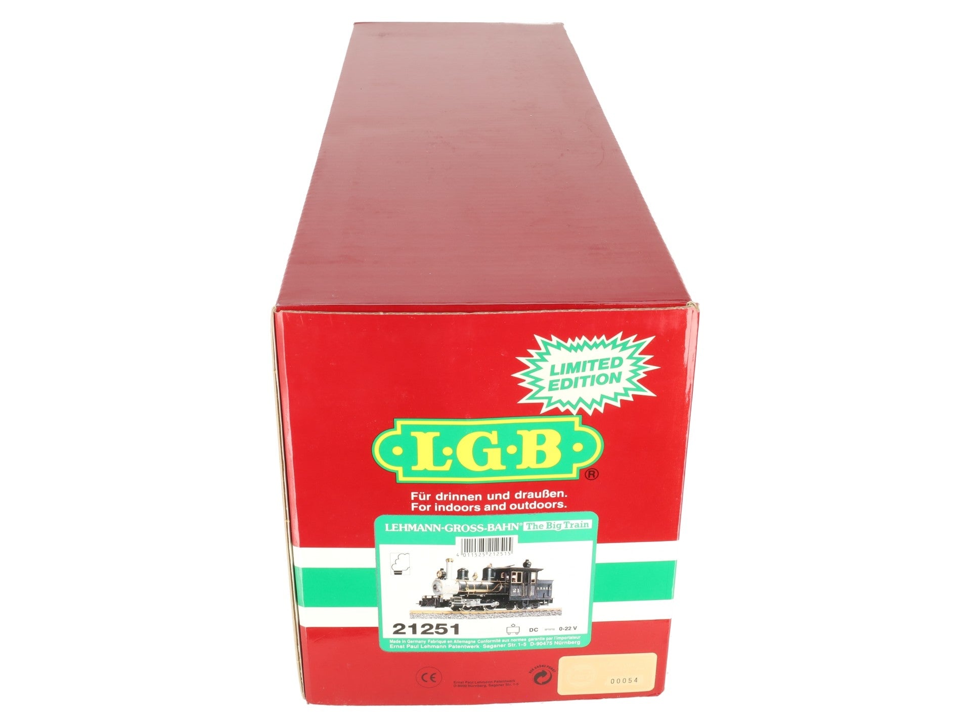 LGB 21251 G Sandy River & Rangeley Lakes Railroad Forney Steam Locomotive #21 EX/Box