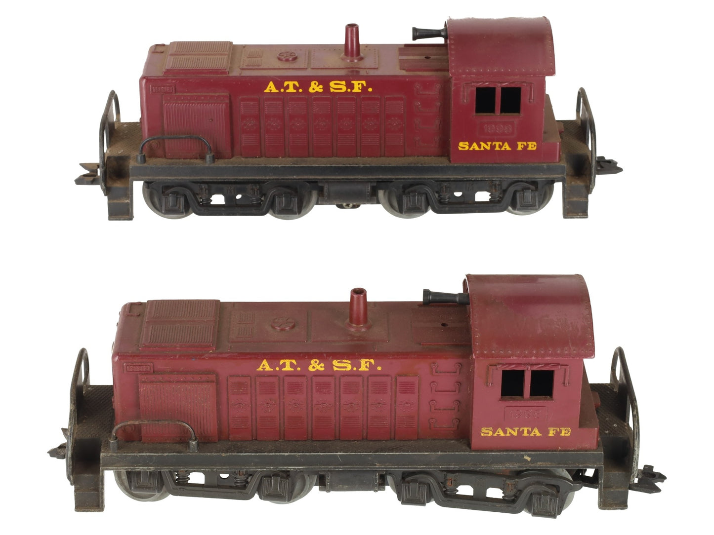 Marx 1998 Vintage O Gauge AT&SF Alco S-3 Diesel Switcher & Dummy Unit (Set of 2) VG