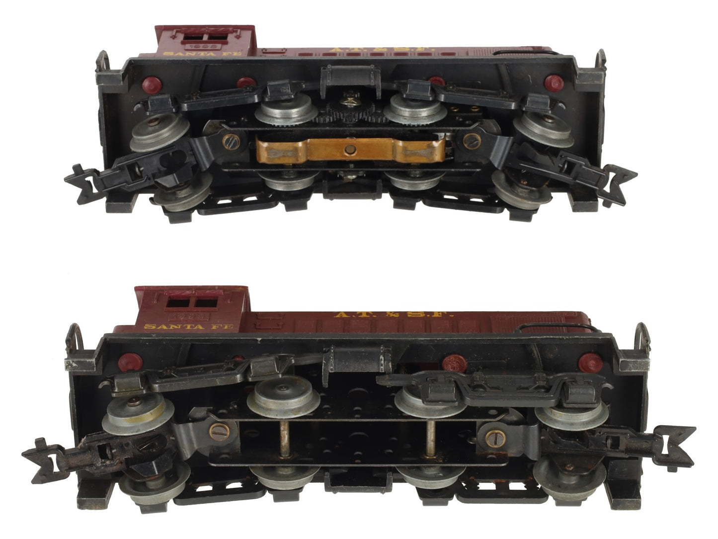 Marx 1998 Vintage O Gauge AT&SF Alco S-3 Diesel Switcher & Dummy Unit (Set of 2) VG