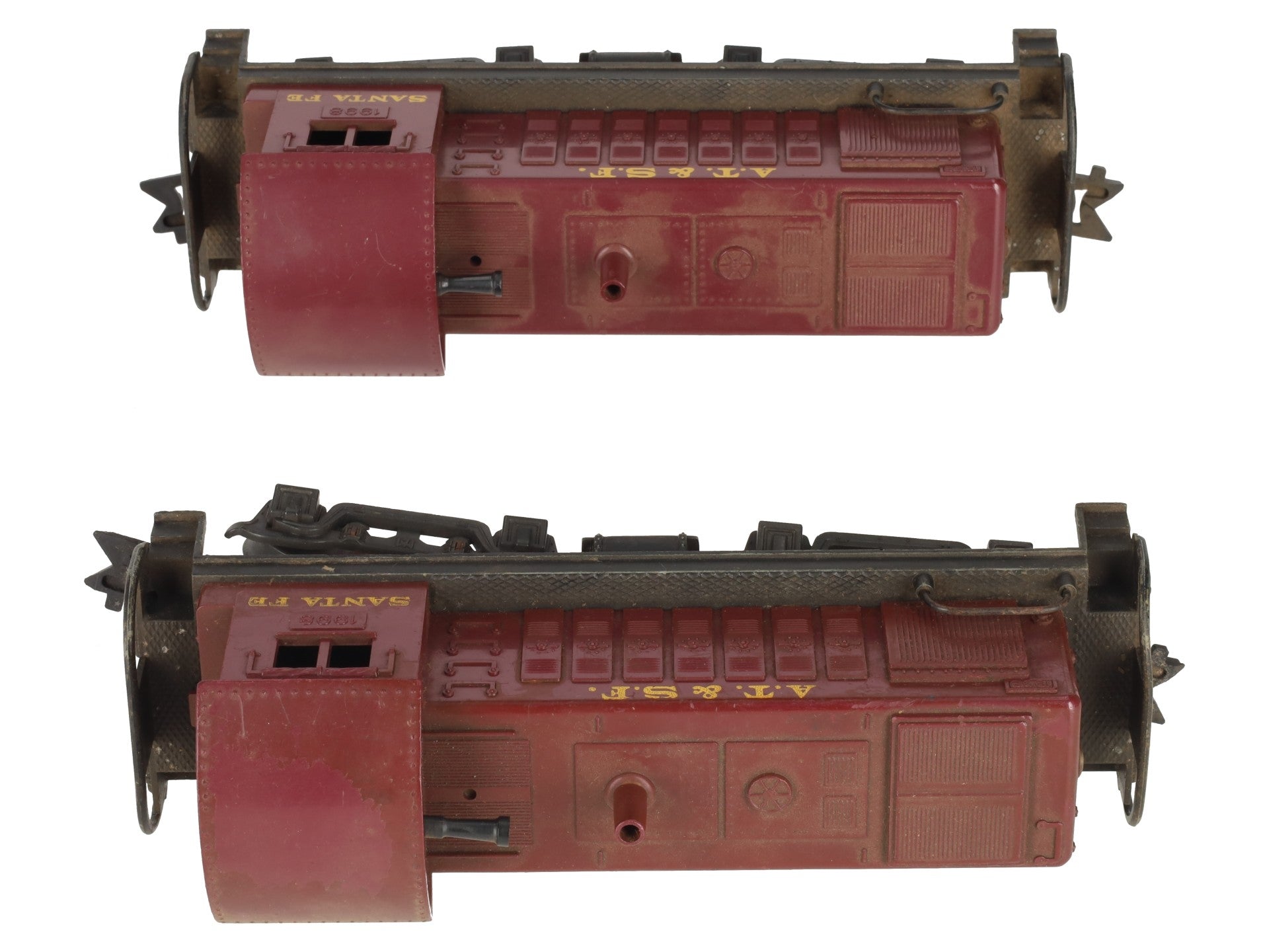 Marx 1998 Vintage O Gauge AT&SF Alco S-3 Diesel Switcher & Dummy Unit (Set of 2) VG