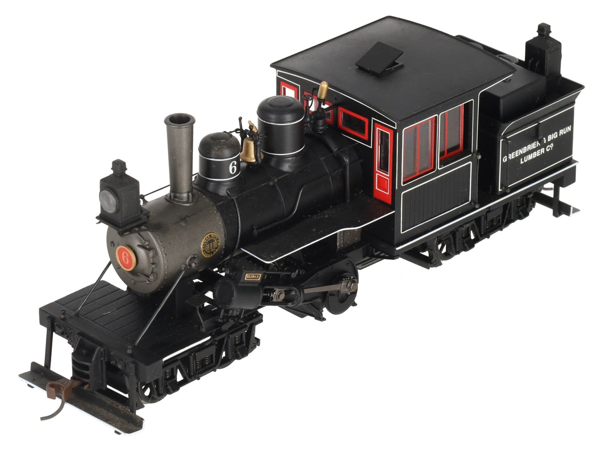 Bachmann 25757 On30 Scale Greenbrier & Big Run Lumber 28 Ton 2-Truck Climax #6 EX/Box