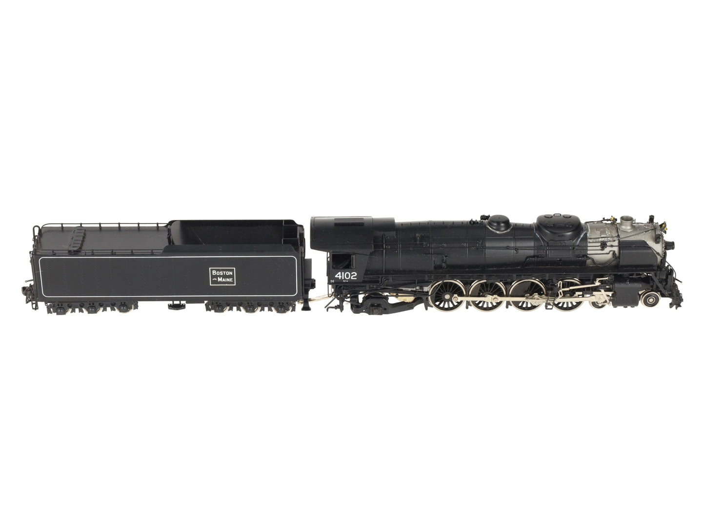 Key Imports HO BRASS B&M 4-8-2 R-1A Steam Locomotive & Tender #4102 - F/P EX/Box