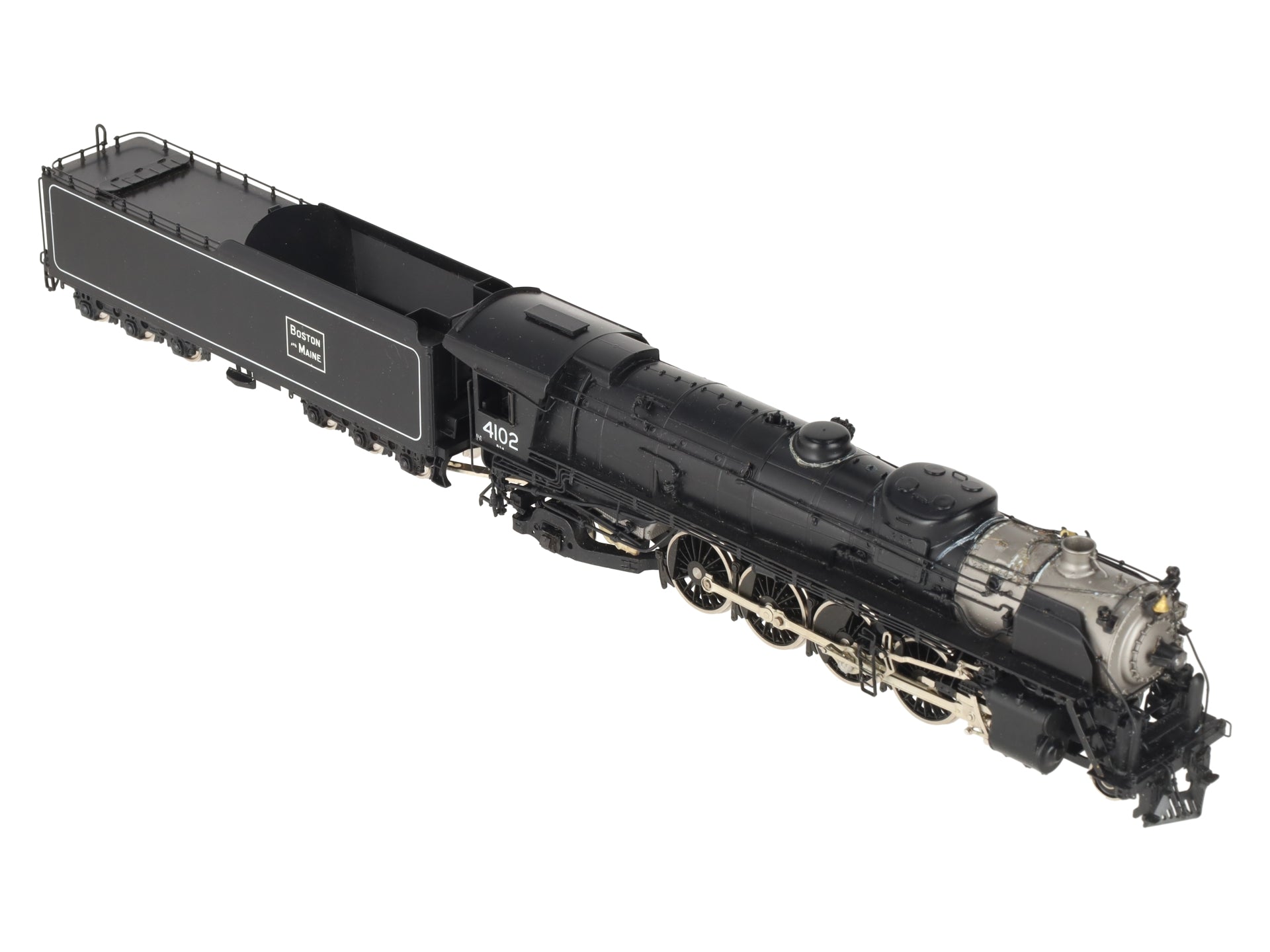 Key Imports HO BRASS B&M 4-8-2 R-1A Steam Locomotive & Tender #4102 - F/P EX/Box