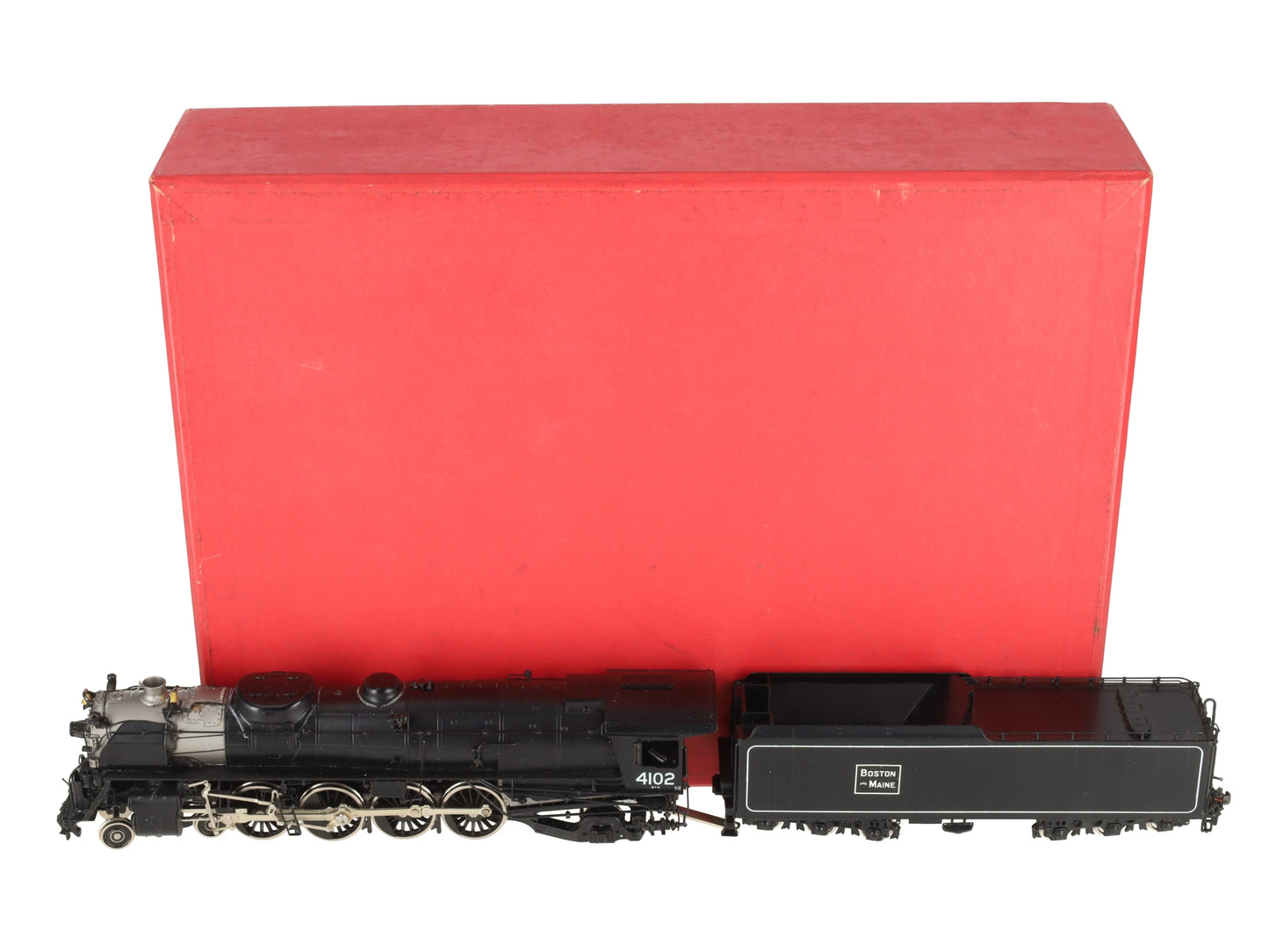 Key Imports HO BRASS B&M 4-8-2 R-1A Steam Locomotive & Tender #4102 - F/P EX/Box