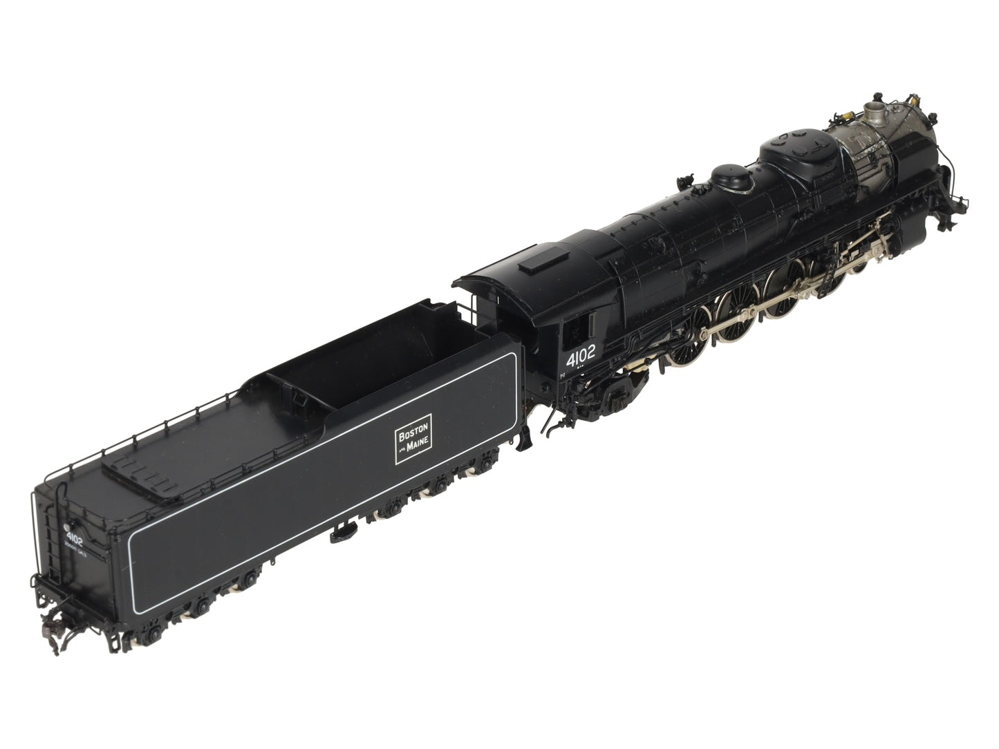 Key Imports HO BRASS B&M 4-8-2 R-1A Steam Locomotive & Tender #4102 - F/P EX/Box