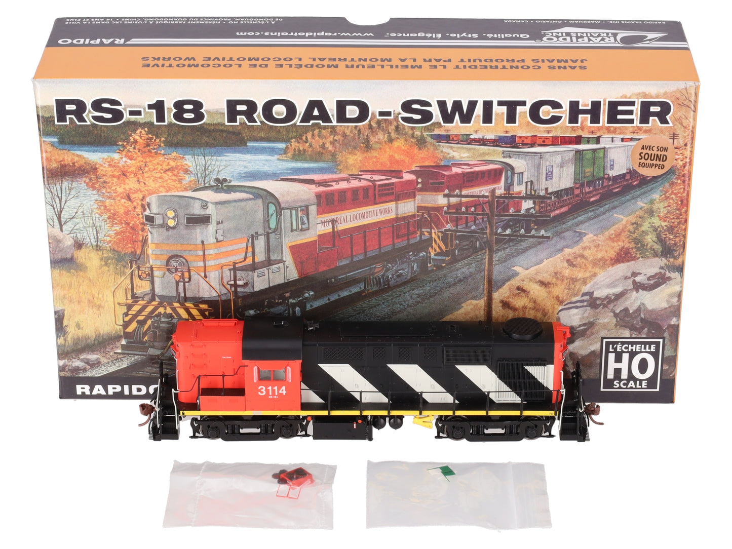 Rapido Trains 32518 HO Canadian National MLW RS-18 Heavy Diesel Locomotive #3114 LN/Box