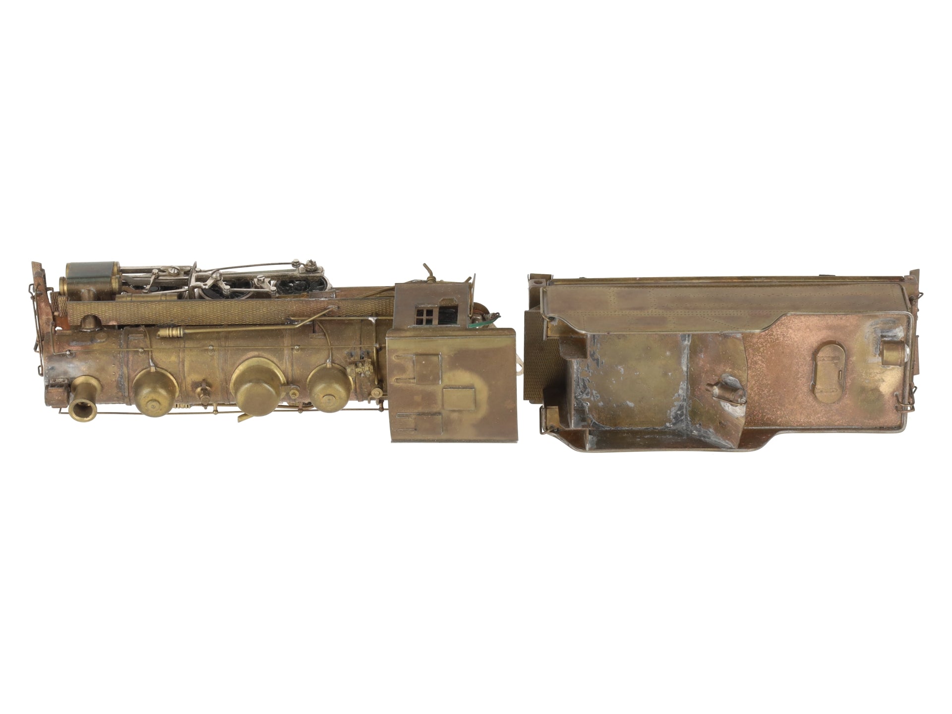 Akane HO Scale Brass USRA 0-6-0 Steam Locomotive & Tender VG/Box